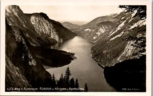 45957 - Deutschland - Funtensee , Auf dem Weg n. Funtensee , Rücklick a. Königsee u. Bartholomä - nicht gelaufen