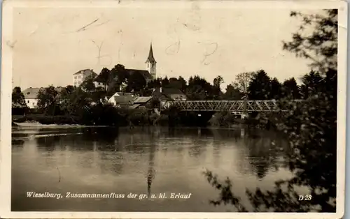 45971 - Niederösterreich - Wieselburg , Zusammenfluss der gr. U. kl. Erlauf - gelaufen