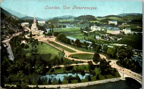 45973 - Frankreich - Lourdes , Vue Panoramique - gelaufen