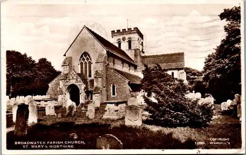 45998 - Großbritannien - Worthing , Broadwater Parish Church , St. Mary's Worthing - gelaufen 1951