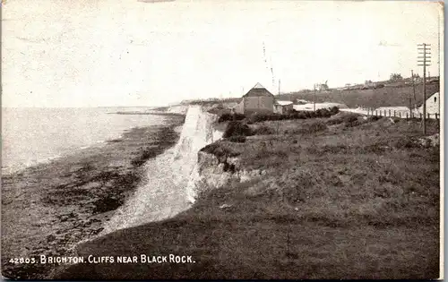 46004 - Großbritannien - Brighton , Cliffs near Black Rock - gelaufen 1921