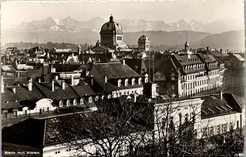 46012 - Schweiz - Bern , mit Alpen , Panorama - gelaufen 1948