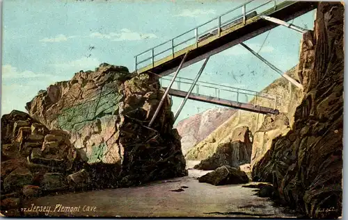 46016 - Jersey - Plemont Cave , Bridge - gelaufen 1921