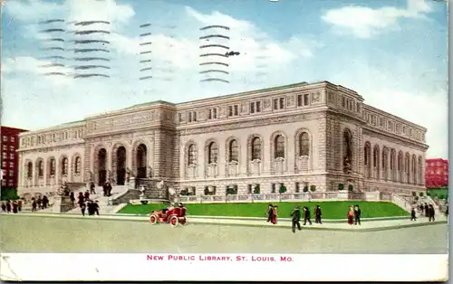 46036 - USA - St. Louis , New Public Library , Missouri - gelaufen 1912