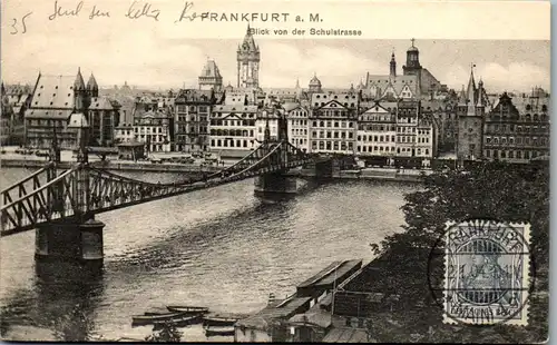 46046 - Deutschland - Frankfurt am Main , Blick von der Schulstrasse - nicht gelaufen 1904
