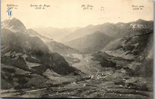 46084 - Schweiz - Saanental , Blick von der Hornfluh aus , Rüblihorn , Rocher de Naye , Cray , Vanil noir - gel. 1905