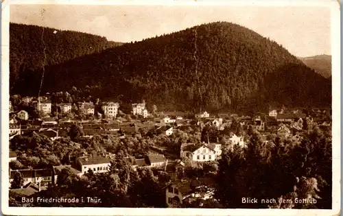 46087 - Deutschland - Bad Friedrichroda i Thür. , Blick nach dem Gottlab , Panorama , l. beschädigt - gelaufen 1936