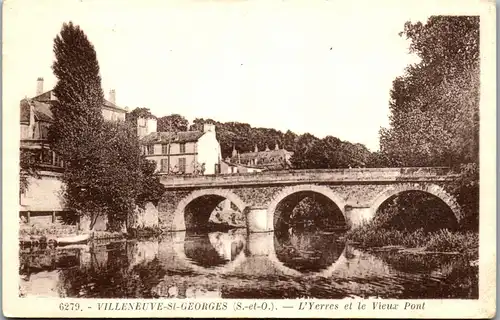 46093 - Frankreich - Villeneuve St. Georges , L'Yerres et le Vieux Pont - gelaufen