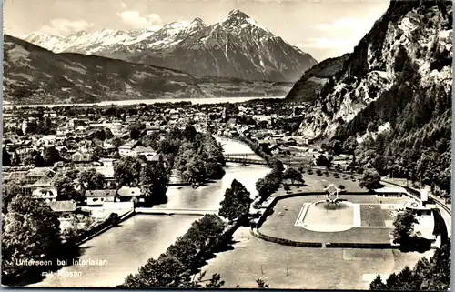 46097 - Schweiz - Unterseen bei Interlaken , mit Niesen - nicht gelaufen