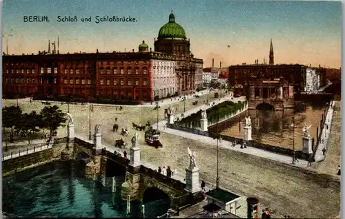 46102 - Deutschland - Berlin , Schloß und Schloßbrücke - gelaufen 1922