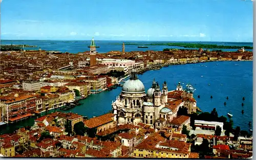 46104 - Italien - Venedig , Venezia , Veduta aerea del Bacino de S. Marco - gelaufen 1970