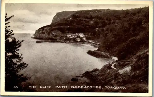 46173 - Großbritannien - Devon , Torquay , The Cliff Path , Babbacombe - gelaufen 1950