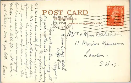 46173 - Großbritannien - Devon , Torquay , The Cliff Path , Babbacombe - gelaufen 1950