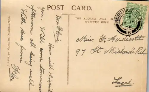 46239 - Großbritannien - Northhampton , Hardingstone Church - gelaufen 1908