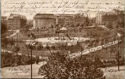 46249 - Tschechien - Aussig a. d. Elbe , Usti nad Labem , Stadtpark - gelaufen