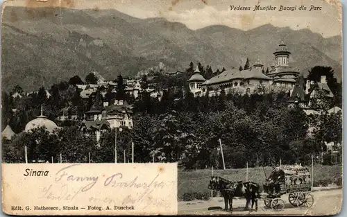 46250 - Rumänien - Sinaia , Vederea Muntilor Bucegi din Parc - gelaufen