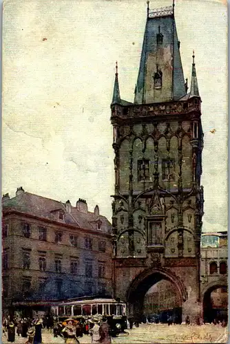 46252 - Tschechien - Praha , Prag , Prasna brana , Pulverturm - nicht gelaufen