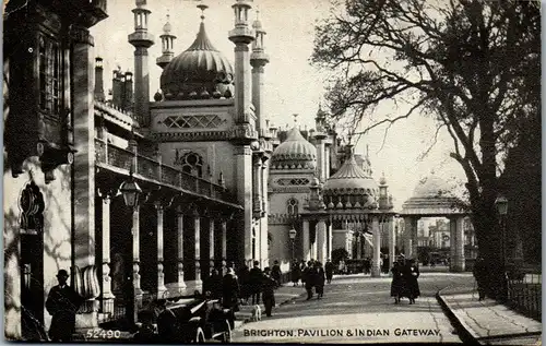 46259 - Großbritannien - Brighton , Pavilion and Indian Gateway - gelaufen 1923