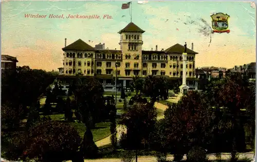 46268 - USA - Jacksonville , Windsor Hotel , Florida - gelaufen 1914