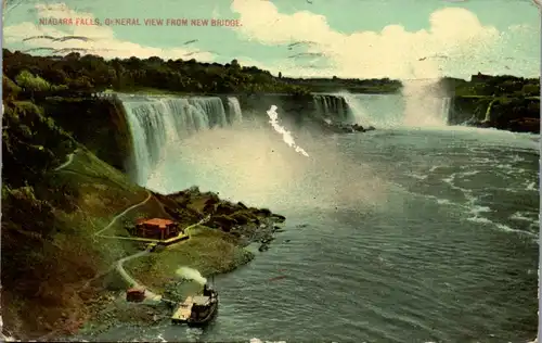 46269 - USA - New York , Niagara Falls , General View from Bridge - gelaufen 1912