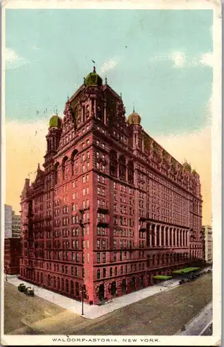 46270 - USA - New York , Waldorf Astoria Hotel - gelaufen 1915
