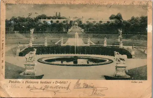 46276 - Tschechien - Dobris , Pozdrav y Heinzova hostince v Dobrisi - gelaufen 1900