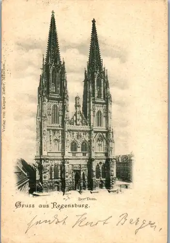 46297 - Deutschland - Regensburg , Der Dom - gelaufen 1900