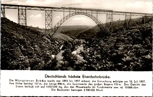 46306 - Deutschland - Solingen , Müngstener Brücke - gelaufen 1965