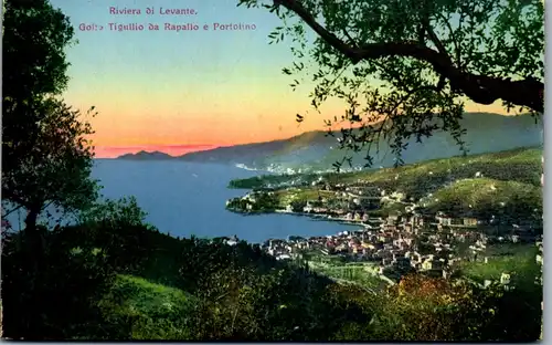 46314 - Italien - Rapallo , Riviera di Levante , Golfo Tigullio da Rapallo e Portofino