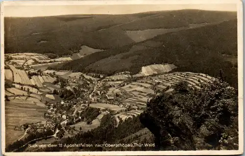 46322 - Deutschland - Oberschönau , Blick von dem 12 Apostelfelsen n. Oberschönau - gelaufen 1931