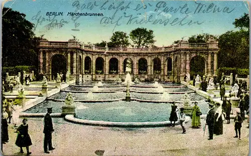 46327 - Deutschland - Berlin , Märchenbrunnen - gelaufen 1916