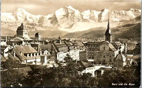 46329 - Schweiz - Bern , und die Alpen , Panorama - nicht gelaufen