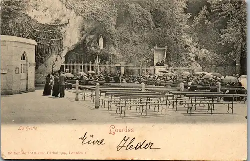 46331 - Frankreich - Lourdes , La Grotte - gelaufen 1903