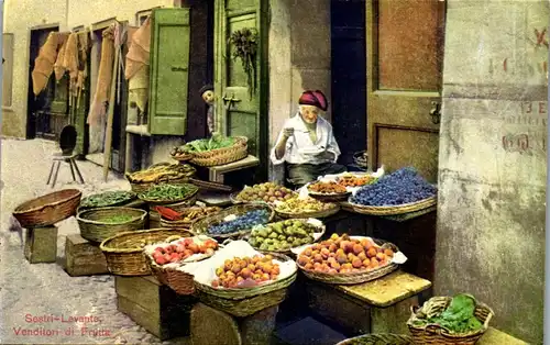 46337 - Italien - Sestri Levante , Venditori di Frutta