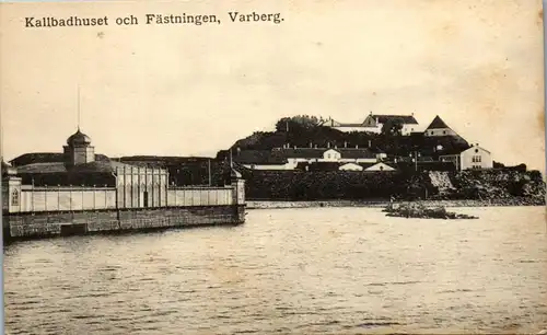 46343 - Schweden - Varberg , Kallbadhuset och Fästningen - nicht gelaufen