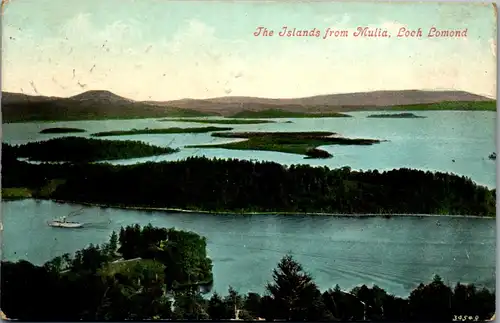 46353 - Schottland - Loch Lomond , The Island from Mulia - gelaufen 1909