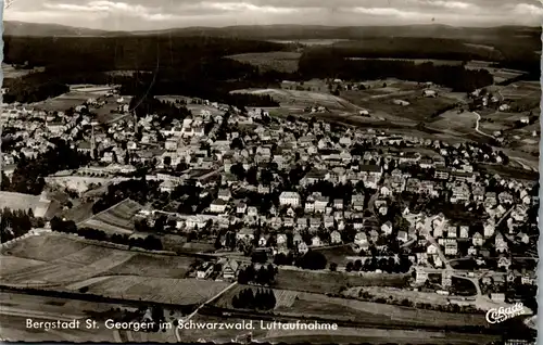 46359 - Deutschland - St. Georgen , im Schwarzwald , Luftaufnahme , Bergstadt - gelaufen