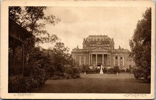 46376 - Deutschland - Wiesbaden , Hoftheater - gelaufen 1914