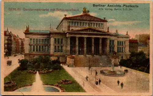 46392 - Deutschland - Berlin , Gendarmenmarkt mit Schauspielhaus - gelaufen 1926