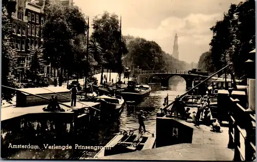 46404 - Niederlande - Amsterdam , Verlengde Prinsengracht , Gracht - gelaufen 1943