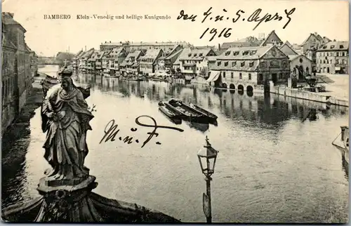 46438 - Deutschland - Bamberg , Klein Venedig und heilige Kunigunde - gelaufen 1916