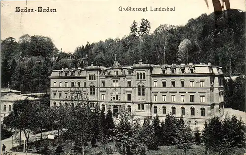 46444 - Deutschland - Baden Baden , Großherzogliches Landesbad - gelaufen 1908