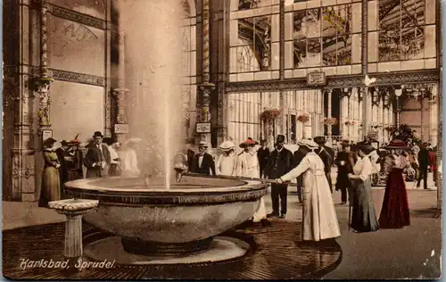 46477 - Tschechien - Karlsbad , Sprudel - gelaufen