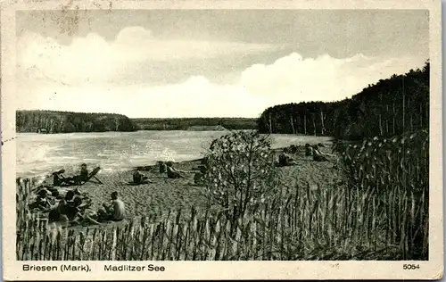 46482 - Deutschland - Briesen Mark , Madlitzer See , Strand - gelaufen 1936