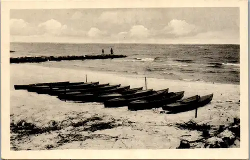 46487 - Deutschland - Zingst , Ostseebad Zingst , Paddelboote am Strand - gelaufen 1954