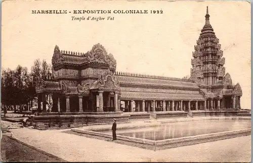 46501 - Frankreich - Marseille , Exposition Coloniale 1922 , Temple d'Angkor Vat - nicht gelaufen
