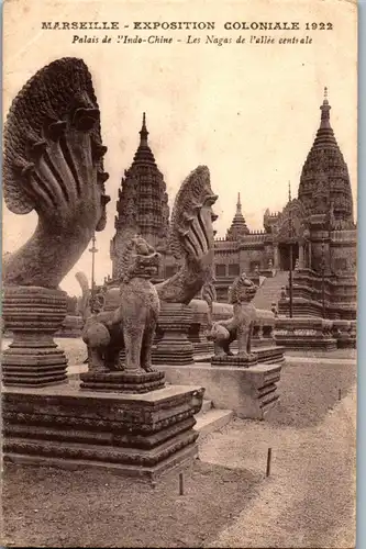 46503 - Frankreich - Marseille , Exposition Coloniale 1922 , Palais de l'Inde Chine , Les Nagas de l'allee centrale