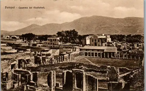 46524 - Italien - Pompeji , Pompei , Caserma dei Gladiatori - gelaufen 1914