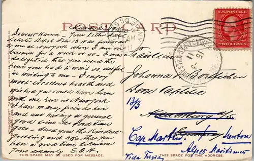 46541 - USA - New York , Harbor , Statue of Liberty , Freiheitsstatue - gelaufen 1911