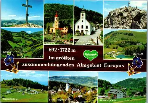 46563 - Steiermark - Ohne Zuordnung , Plankogel , Gasen , Sommeralm , Brandlucken , Teichalm - gelaufen 1985